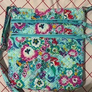Disney Ariel Floral Crossbody Bag - Blue and Purple